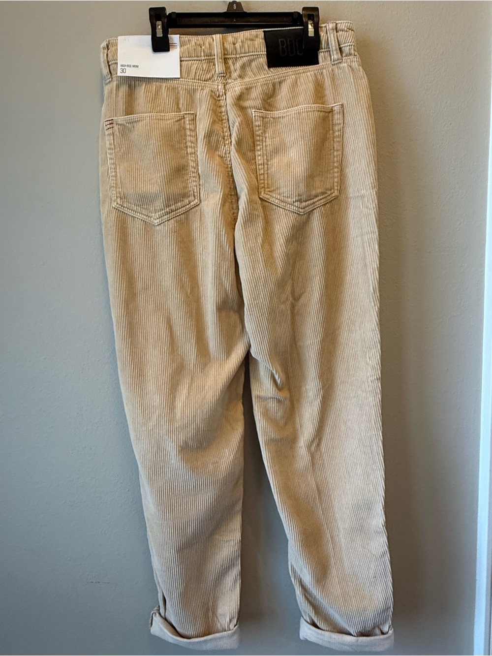 NWT BDG - Urban Outfitters Beige High Rise Mom Corduroy Pants Women’s Size 30 - Picture 3 of 13